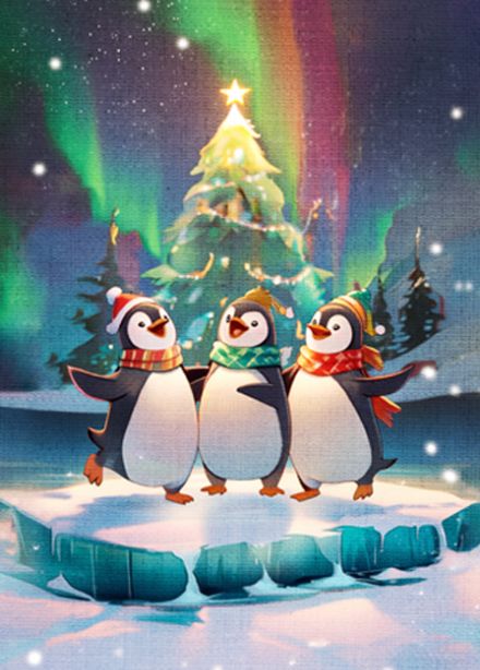 Пингвины в поисках Нового года